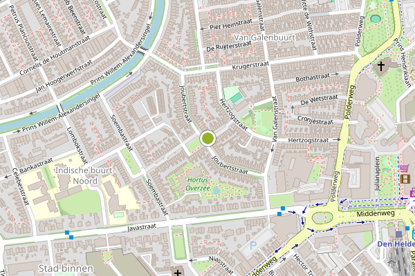 Ambulance-melding op De la Reystraat, Den Helder op 9 juni, kaart-overzicht