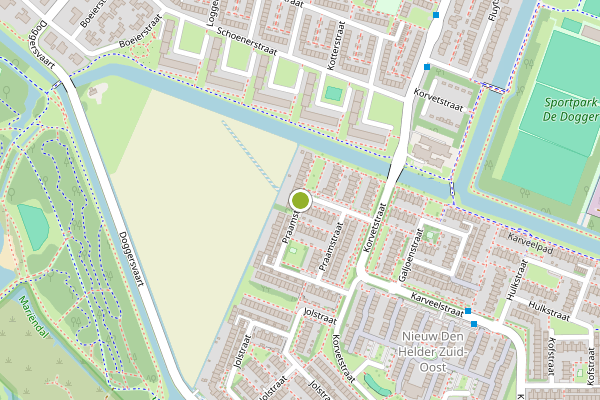 Ambulance-melding op Praamstraat, Den Helder op 10 juni, kaart-overzicht