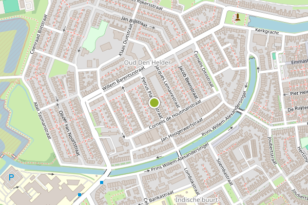Ambulance-melding op Petrus Planciusstraat, Den Helder op 10 juni, kaart-overzicht