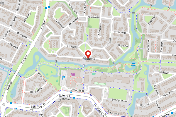 Brandweer-melding op Kruiszwin, Julianadorp op 2 mei, kaart-overzicht