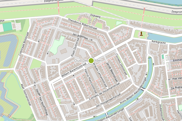 Ambulance-melding op Willem Barentszstraat, Den Helder op 13 juni, kaart-overzicht