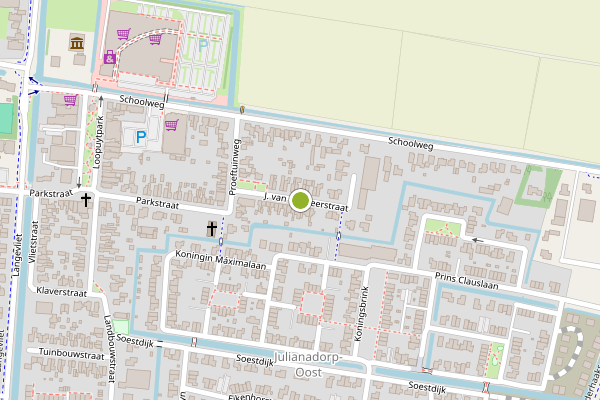 Ambulance-melding op J. van der Veerstraat, Julianadorp op 16 juni, kaart-overzicht