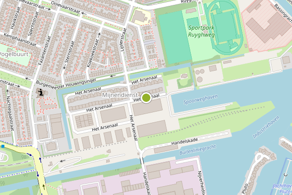Ambulance-melding op Het Arsenaal, Den Helder op 4 mei, kaart-overzicht