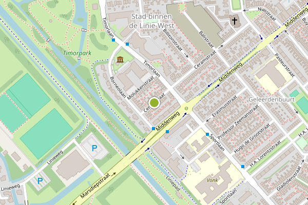 Ambulance-melding op Ceramstraat, Den Helder op 4 mei, kaart-overzicht