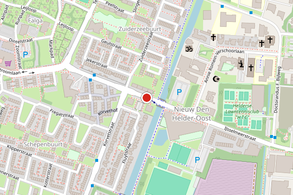 Brandweer-melding op IJsselmeerstraat, Den Helder op 18 juni, kaart-overzicht