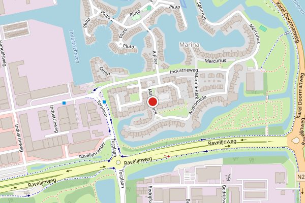 Brandweer-melding op Marina-Park, Den Helder op 20 juni, kaart-overzicht