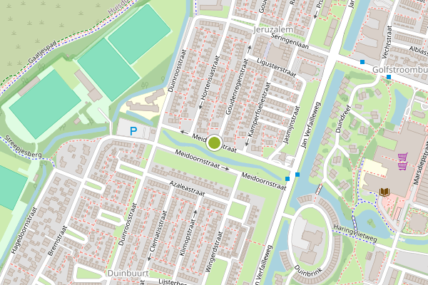 Ambulance-melding op Meidoornstraat, Den Helder op 20 juni, kaart-overzicht