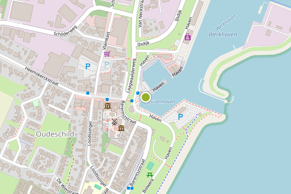 Ambulance-melding op Haven, Oudeschild op 21 juni, kaart-overzicht