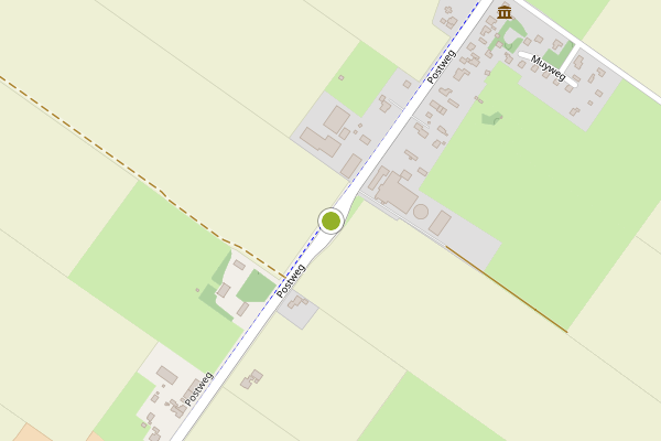 Ambulance-melding op Postweg, De Cocksdorp op 5 mei, kaart-overzicht