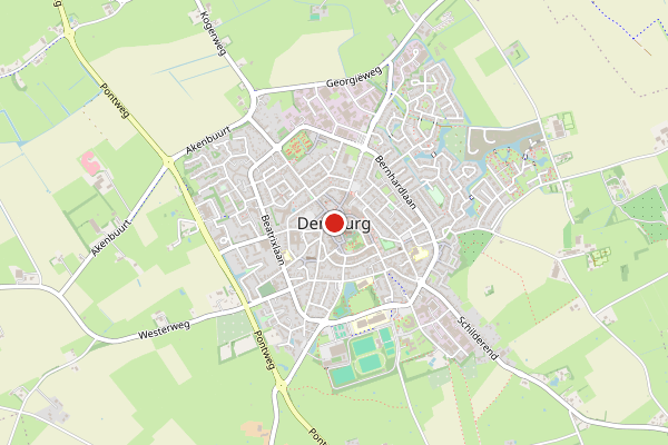 Brandweer-melding op Pieter van Cuyckstraat, Den Burg op 5 mei, kaart-overzicht