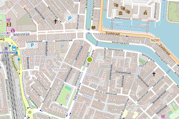 Ambulance-melding op Fabrieksgracht, Den Helder op 5 mei, kaart-overzicht