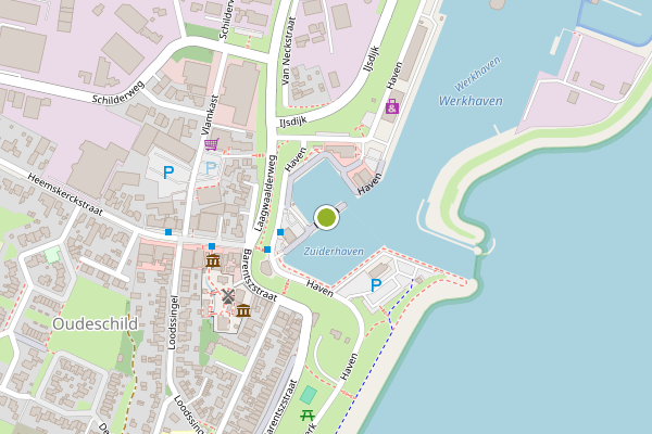 Ambulance-melding op Haven, Oudeschild op 22 juni, kaart-overzicht