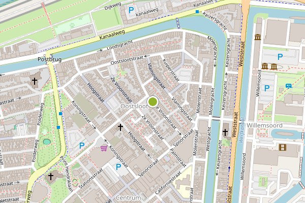 Ambulance-melding op 1e Vroonstraat, Den Helder op 23 juni, kaart-overzicht
