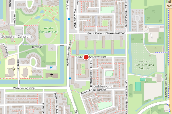 Brandweer-melding op Gerbrands Scheltesstraat, Den Helder op 24 juni, kaart-overzicht