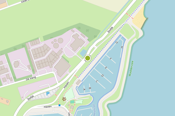 Ambulance-melding op Haven, Oudeschild op 6 mei, kaart-overzicht