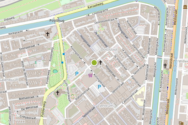 Ambulance-melding op Koningdwarsstraat, Den Helder op 6 mei, kaart-overzicht