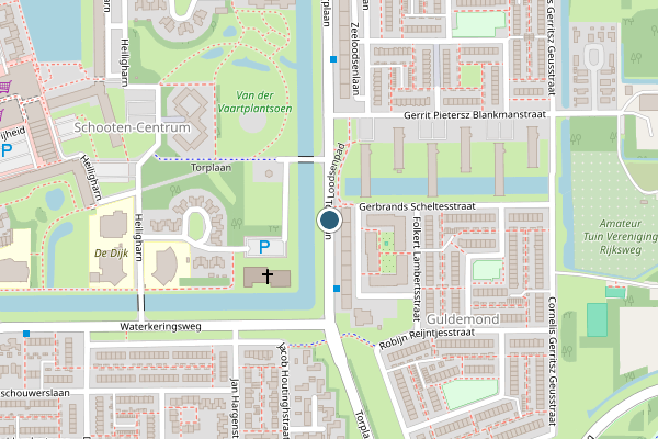 Politie-melding op Torplaan, Den Helder op 25 juni, kaart-overzicht