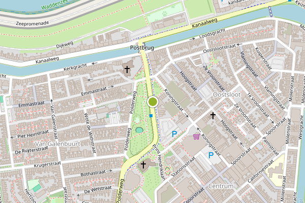 Ambulance-melding op Prins Hendriklaan, Den Helder op 25 juni, kaart-overzicht