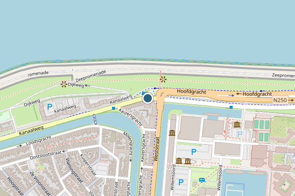 Politie-melding op Kanaalweg, Den Helder op 26 juni, kaart-overzicht