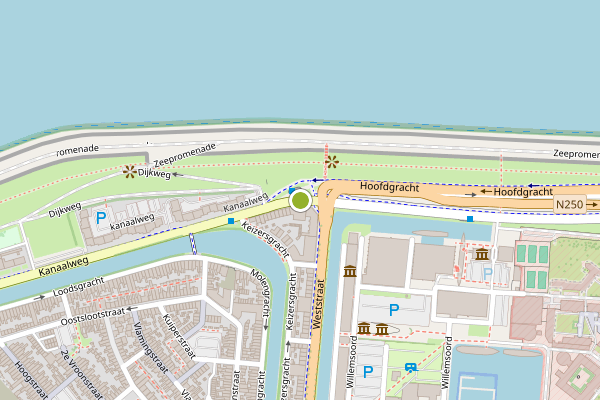 Ambulance-melding op Kanaalweg, Den Helder op 26 juni, kaart-overzicht